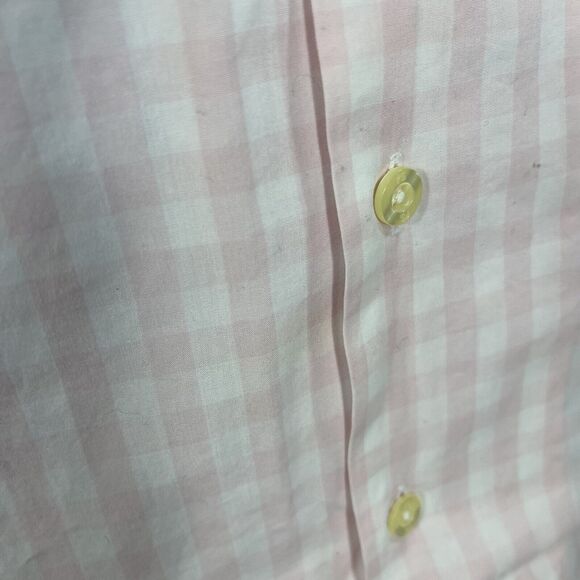 PAUL SMITH BUTTON DOWN LONG SLEEVE SHIRT MENS LARGE PINK WHITE CHECK COLLARED - Picture 3 of 13